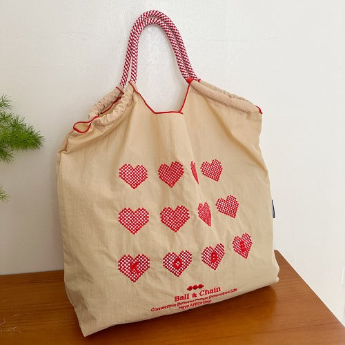 Ball & Chain Embroidery Waterproof Folding Eco-friendly Bag Shopping Bag,Cake