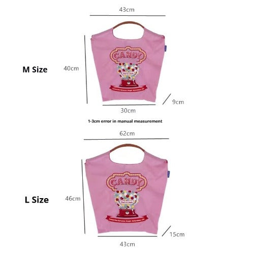 Embroidery Waterproof Folding Eco-friendly Bag Shopping Bag,Love Heart