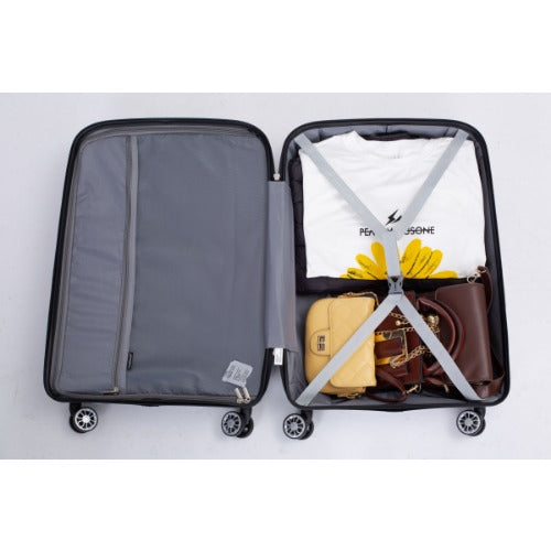 Hardshell Suitcase Spinner Wheels PP Luggage Sets Lightweight with TSA Lock,3-Piece Set