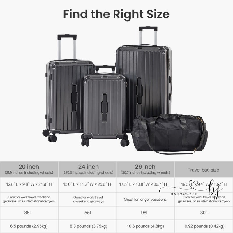 Gray Luggage Set 4 pcs (20