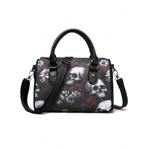 Halloween Skull Print Handbag