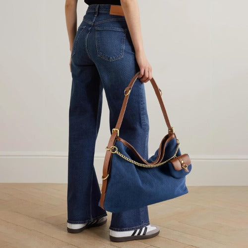 Denim Handbags with Multiple Pockets