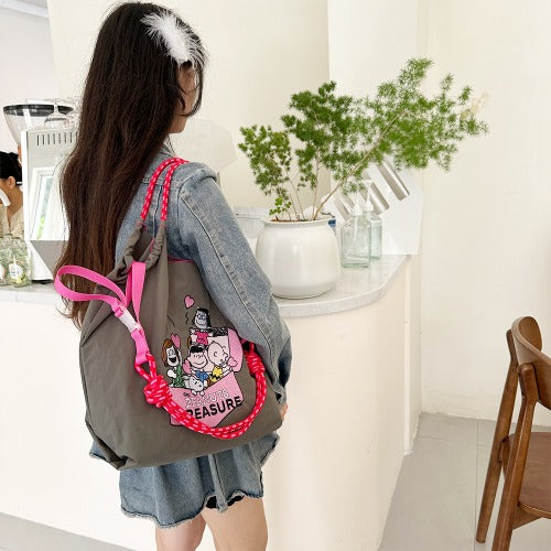 Ball & Chain Embroidery Waterproof Folding Eco-friendly Bag Shopping Bag,Cake