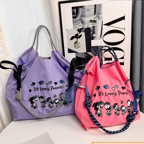 Embroidery Waterproof Folding Eco-friendly Bag Shopping Bag,Love Heart