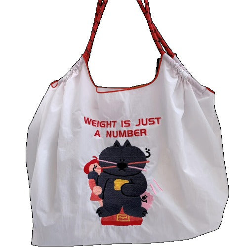 Embroidery Tote Bags Shopping Bag Cute Large Capacity,Bear