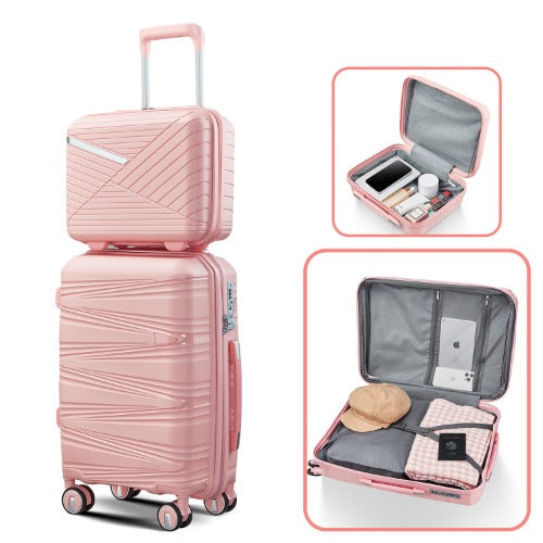 Luggage 4 Piece Sets(14/20/24/28), Hard Shell Lightweight TSA Lock Spinner Wheels