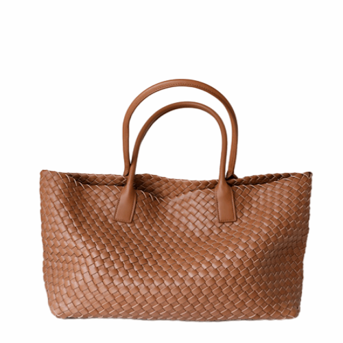 High Capacity Handwoven Leather Tote Bag